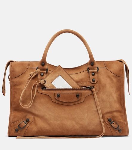 Le City Medium suede top-handle bag - Balenciaga - Modalova