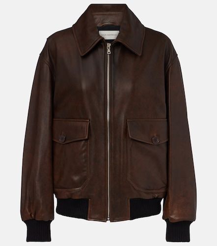 Anton leather blouson jacket - Nour Hammour - Modalova