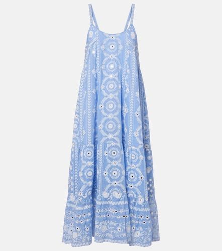 Vestido midi de algodón bordado - Juliet Dunn - Modalova