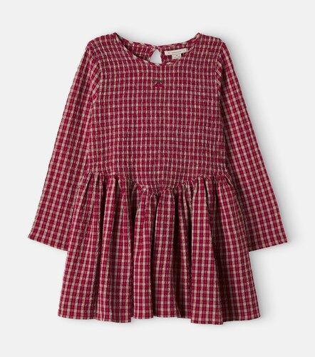 Konges Sløjd Vestido Elin de algodón a cuadros fruncido - Konges Slojd - Modalova