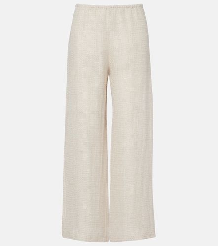 Stella sequined linen-blend wide-leg pants - Leset - Modalova