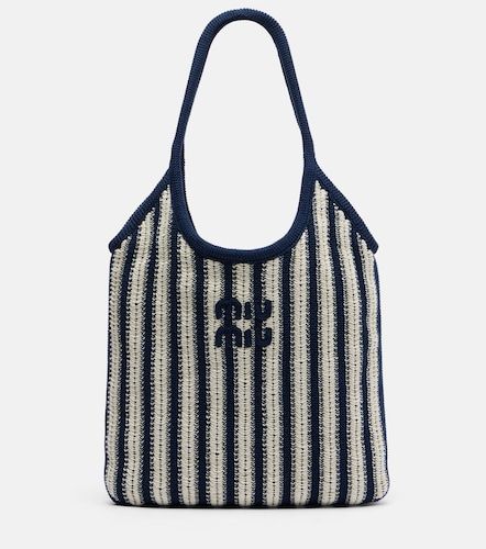 Ivy Medium striped crochet shopper - Miu Miu - Modalova