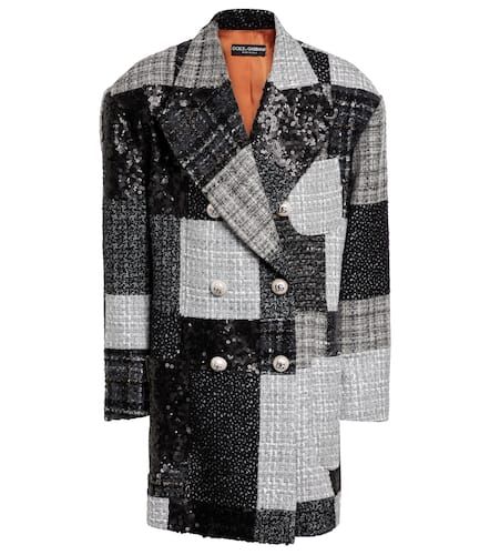 Blazer de tweed con patchwork - Dolce&Gabbana - Modalova