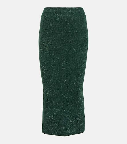 Moonlight metallic knit midi skirt - Galvan - Modalova