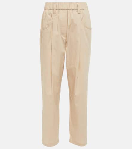 Tapered cotton pants - Brunello Cucinelli - Modalova