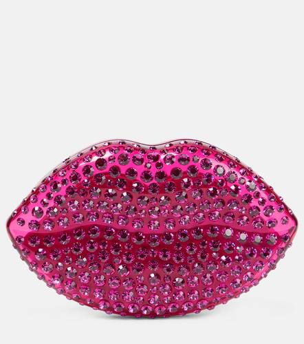 Kiss Me crystal-embellished clutch - Aquazzura - Modalova