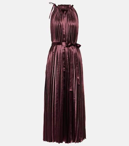 Amiko pleated satin midi dress - Ulla Johnson - Modalova