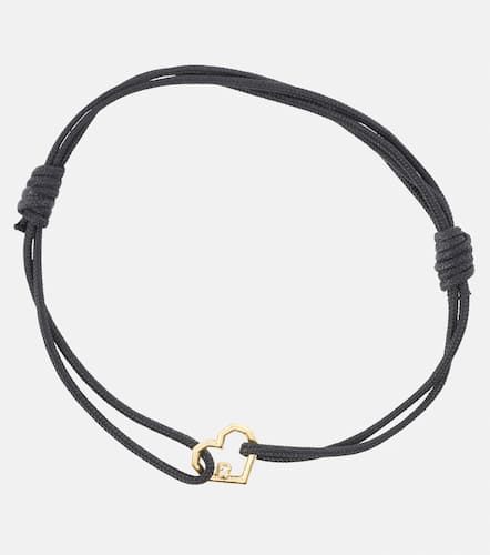 Corazon Brillante Mini 9kt gold cord bracelet with enamel and diamond - Aliita - Modalova