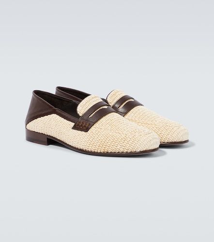 Mocassini Padstow in rafia con pelle - Manolo Blahnik - Modalova