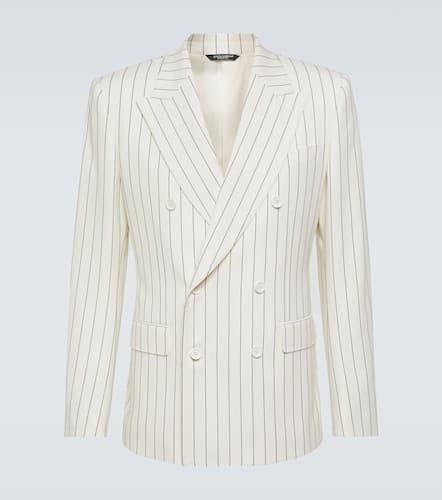 Pinstripe wool and silk blazer - Dolce&Gabbana - Modalova