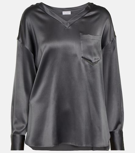 Silk-blend blouse - Brunello Cucinelli - Modalova