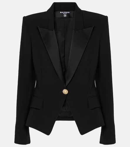 Single-breasted crÃªpe blazer - Balmain - Modalova