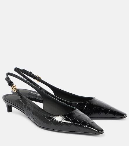 Slingback-Pumps aus Lackleder - Dolce&Gabbana - Modalova