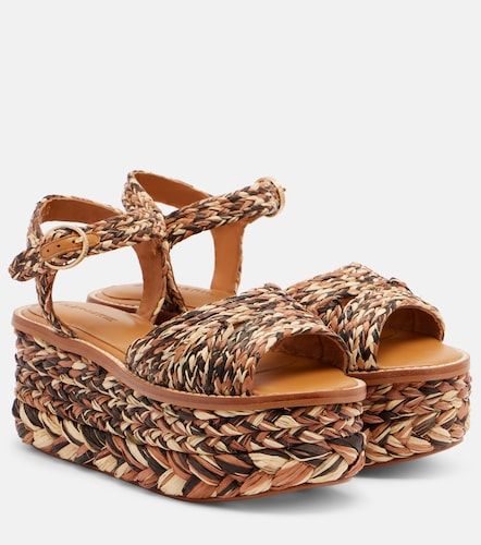Arty raffia platform sandals - Clergerie - Modalova