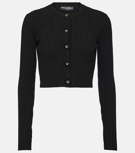 Ribbed-knit cropped cardigan - Dolce&Gabbana - Modalova