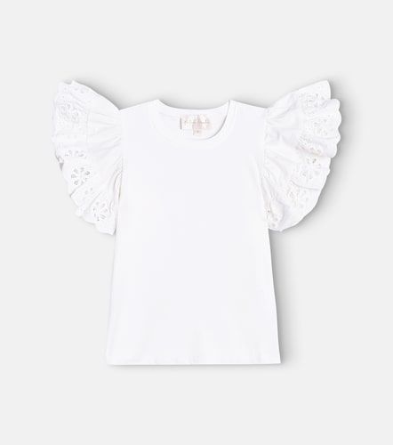 Camisa de algodón con encaje - Petite Amalie - Modalova
