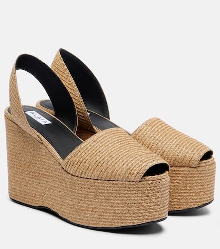 AlaÃ¯a Straw wedge sandals - Alaia - Modalova