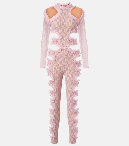 X Christopher Kane - Jumpsuit in pizzo con cut-out - Self-Portrait - Modalova