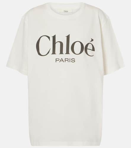 Chloé Camiseta en jersey de algodón con logo - Chloe - Modalova