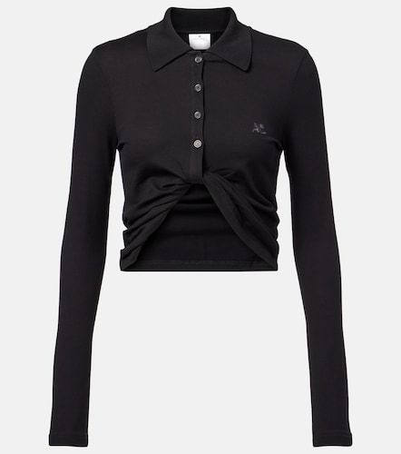 Courrèges Polo cropped de algodón - Courreges - Modalova