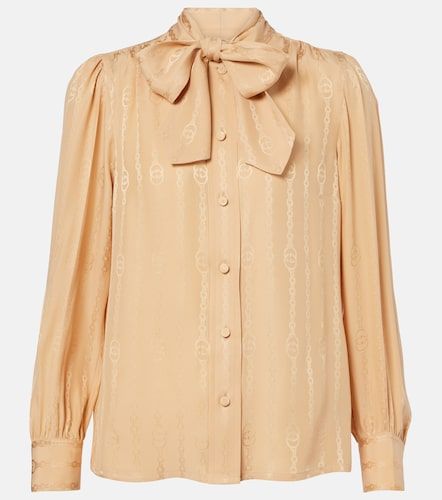 Camicia Interlocking G in jacquard di seta - Gucci - Modalova