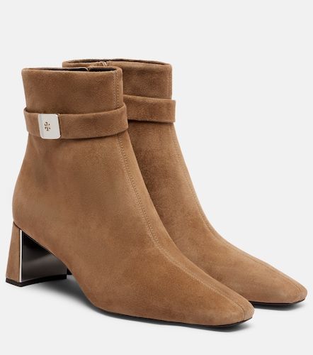 Georgia T Monogram suede ankle boots - Tory Burch - Modalova