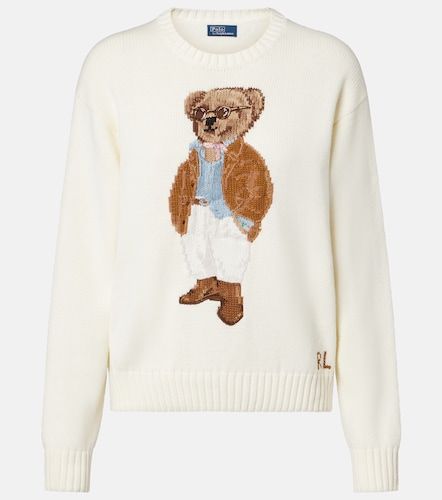 Pullover Polo Bear in cotone con intarsi - Polo Ralph Lauren - Modalova