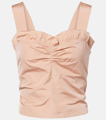 Gathered ruffled taffeta crop top - Chloe - Modalova