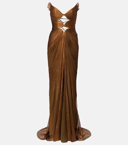 Abito lungo in seta con cut-out - Maria Lucia Hohan - Modalova