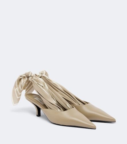 Scarf leather slingback pumps - Toteme - Modalova