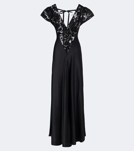Lace-trimmed sequined silk satin gown - Rodarte - Modalova