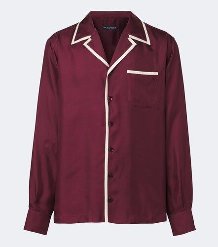Camicia in raso di seta - Dolce&Gabbana - Modalova