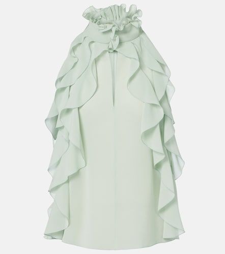 McQueen Ruffled silk chiffon top - McQueen - Modalova