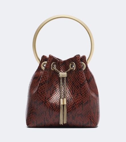 Bon Bon snake-effect leather bucket bag - Jimmy Choo - Modalova