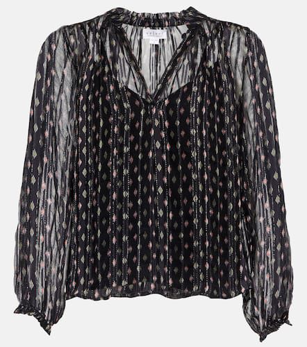 Semi-sheer cotton-blend blouse - Velvet - Modalova