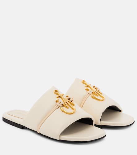 JW Anderson Anchor leather slides - JW Anderson - Modalova