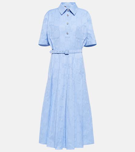 Jacquard cotton poplin midi dress - Gucci - Modalova