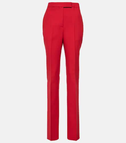 High-rise virgin wool straight pants - Ferragamo - Modalova