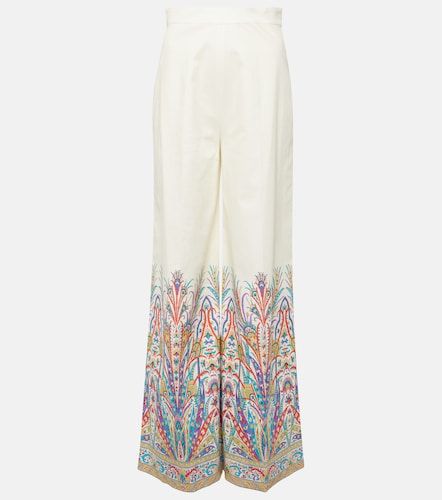Pantalones anchos en mezcla de algodón - Etro - Modalova