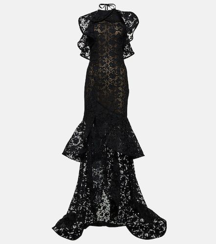 Ruffled guipure lace gown - Oscar de la Renta - Modalova