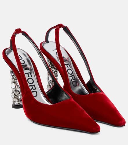 Embellished velvet slingback pumps - Tom Ford - Modalova