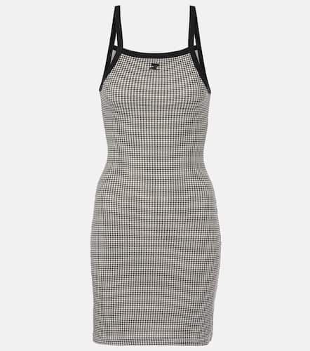 CourrÃ¨ges Houndstooth cotton minidress - Courreges - Modalova