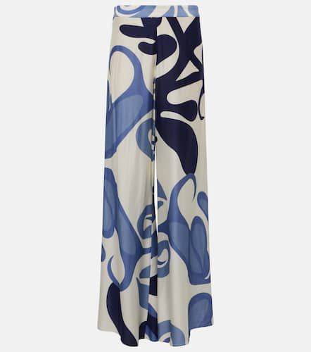 Algae printed high-rise wide-leg pants - Adriana Degreas - Modalova