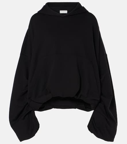 Oversized draped cotton jersey hoodie - Dries Van Noten - Modalova