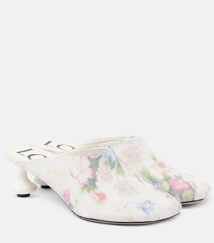 Toy floral brushed suede mules - Loewe - Modalova