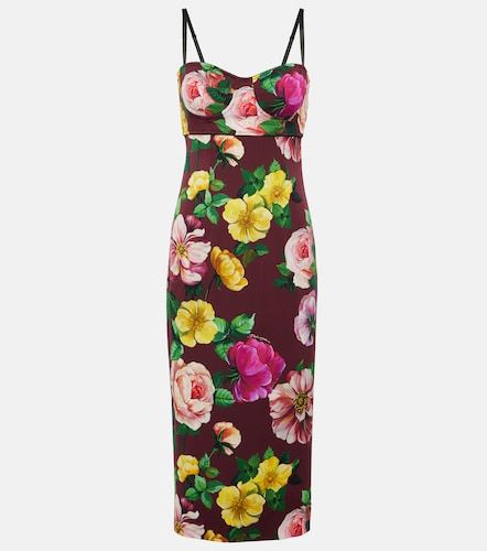 Abito midi bustier in misto seta - Dolce&Gabbana - Modalova