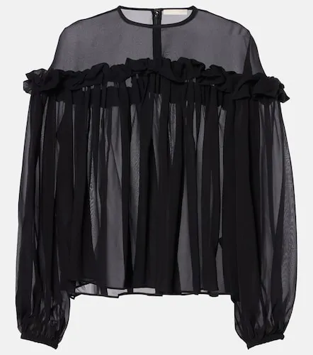 Peggy ruffled silk georgette blouse - Ulla Johnson - Modalova