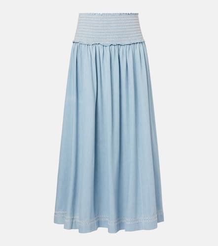 Ascension shirred denim midi skirt - Zimmermann - Modalova