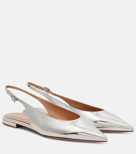 Robbie metallic leather slingback flats - Gianvito Rossi - Modalova