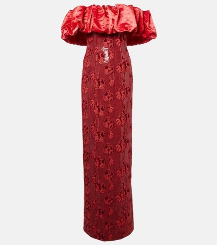 Rowan sequined off-shoulder bustier gown - Markarian - Modalova